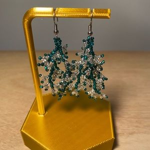 Handmade beaded drop earrings